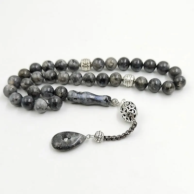 

Tasbih men Natural Labradorite Stone muslim bracelet misbaha islamic accessories ramadan Eid gift arabic fashion bracelet