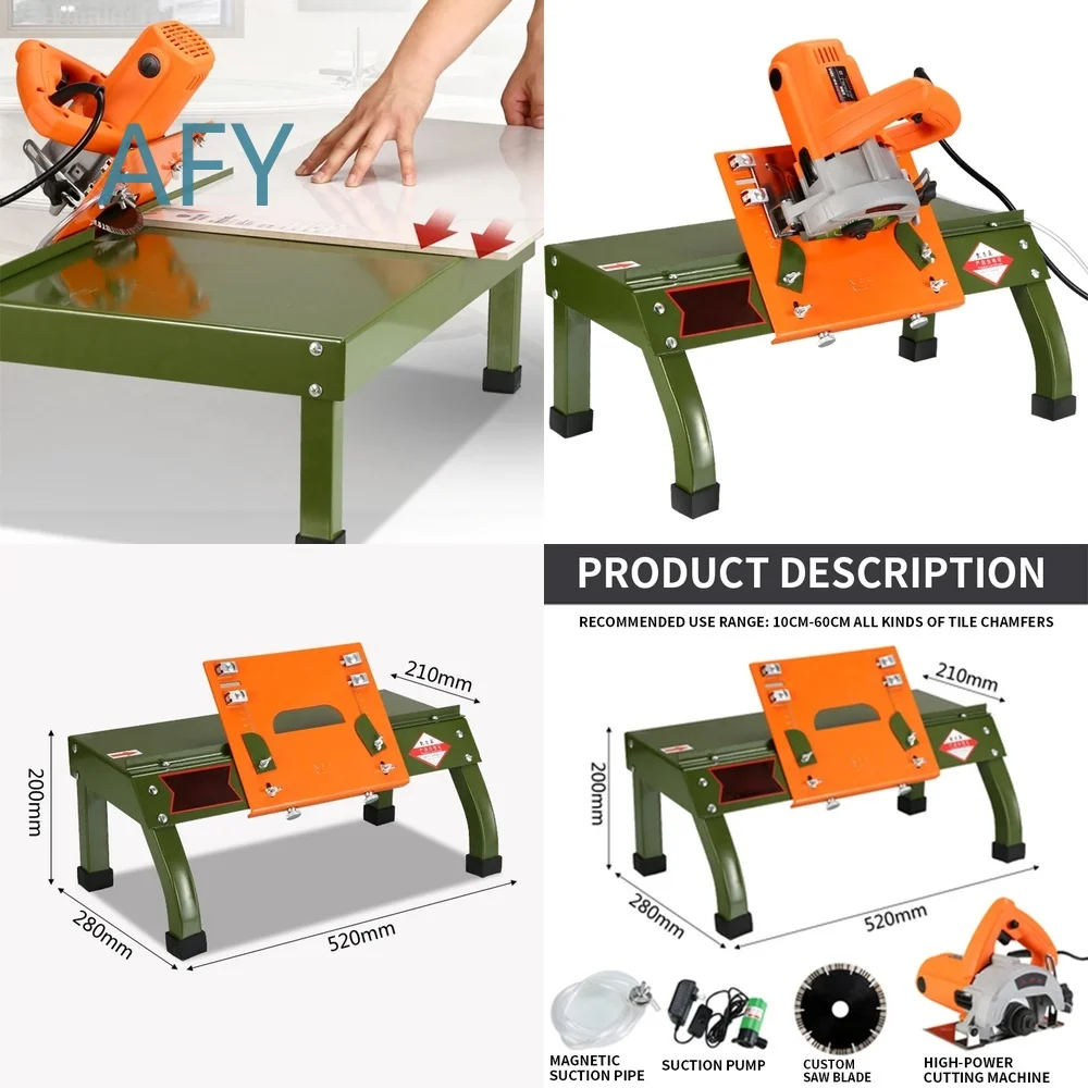 High Precision 45 Degree Portable Desktop Multi Function Dust Free Water Jet Cutting Beveling Machine for Ceramic Tile