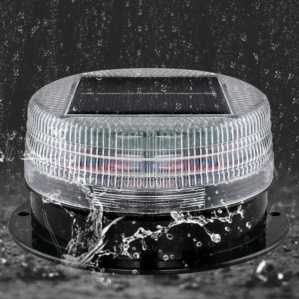 LED Automatic Sensor Solar Warning Light  Magnetic Police Strobe Emergency Annunciation Lamp Truck Car Vehicles Caution Beacon