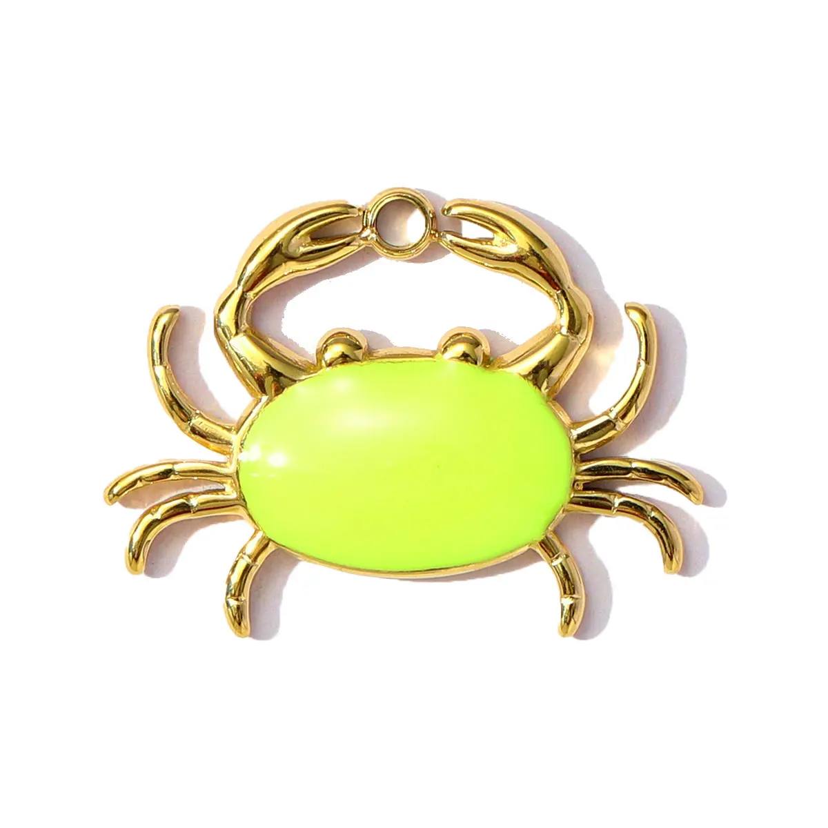 

6Pcs/Lot Stainless Steel Starfish Crab Shell Charms Enamel Pendants For DIY Making Necklace Earrings Jewelry Accessory Wholesale