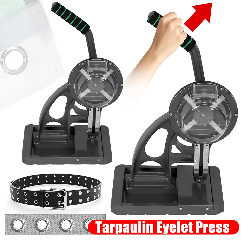 

Semi Automatic 8mm Banner Tarpaulin Eyelet Press Punching Machine Metal Punching Machine for Fabric Leather Banners DIY Projects