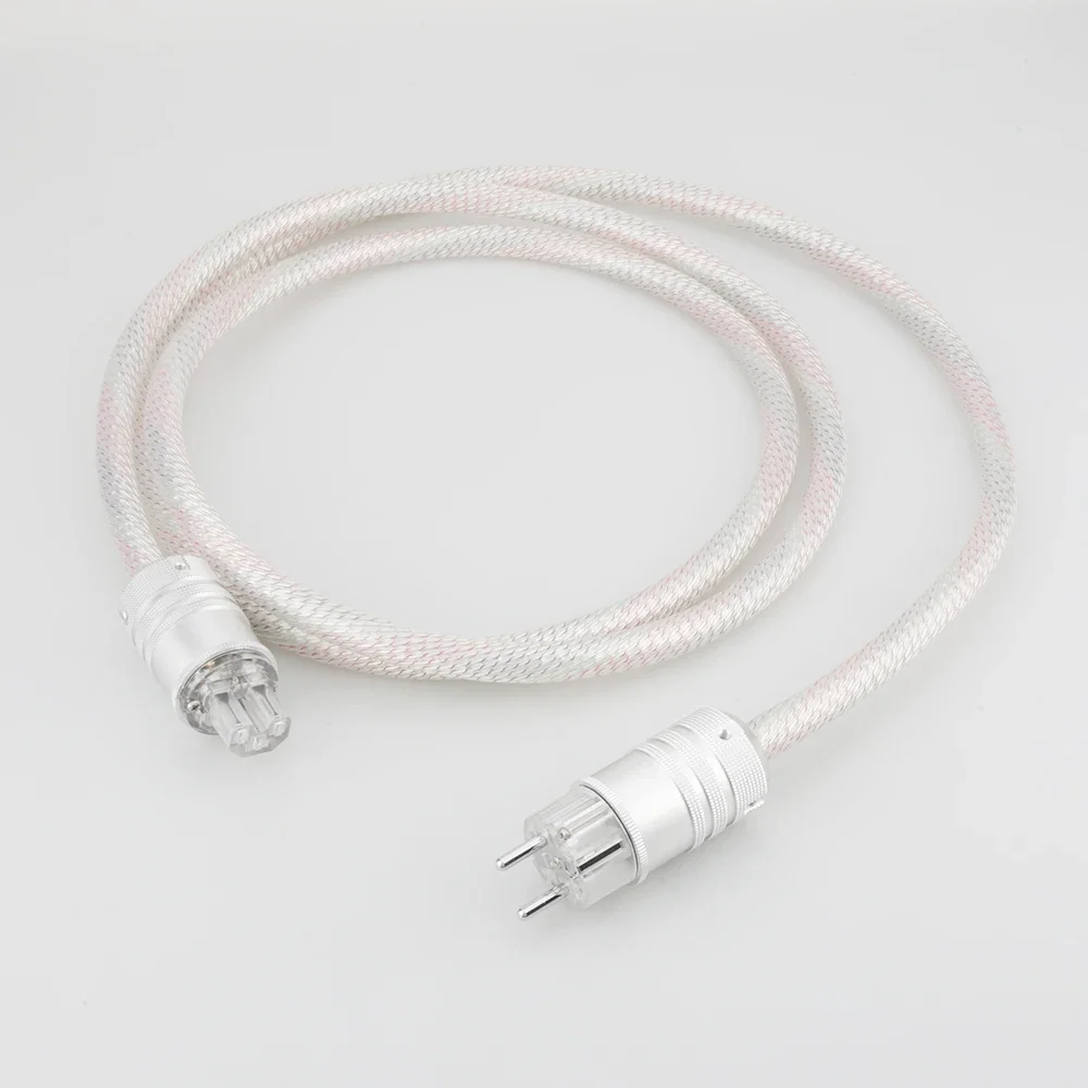 Cable de alimentación HIFI Valhalla 7N OFC Schuko, Cable de alimentación de CA UE EE. UU. para amplificador de CD, decodificador, Cable de alimentación