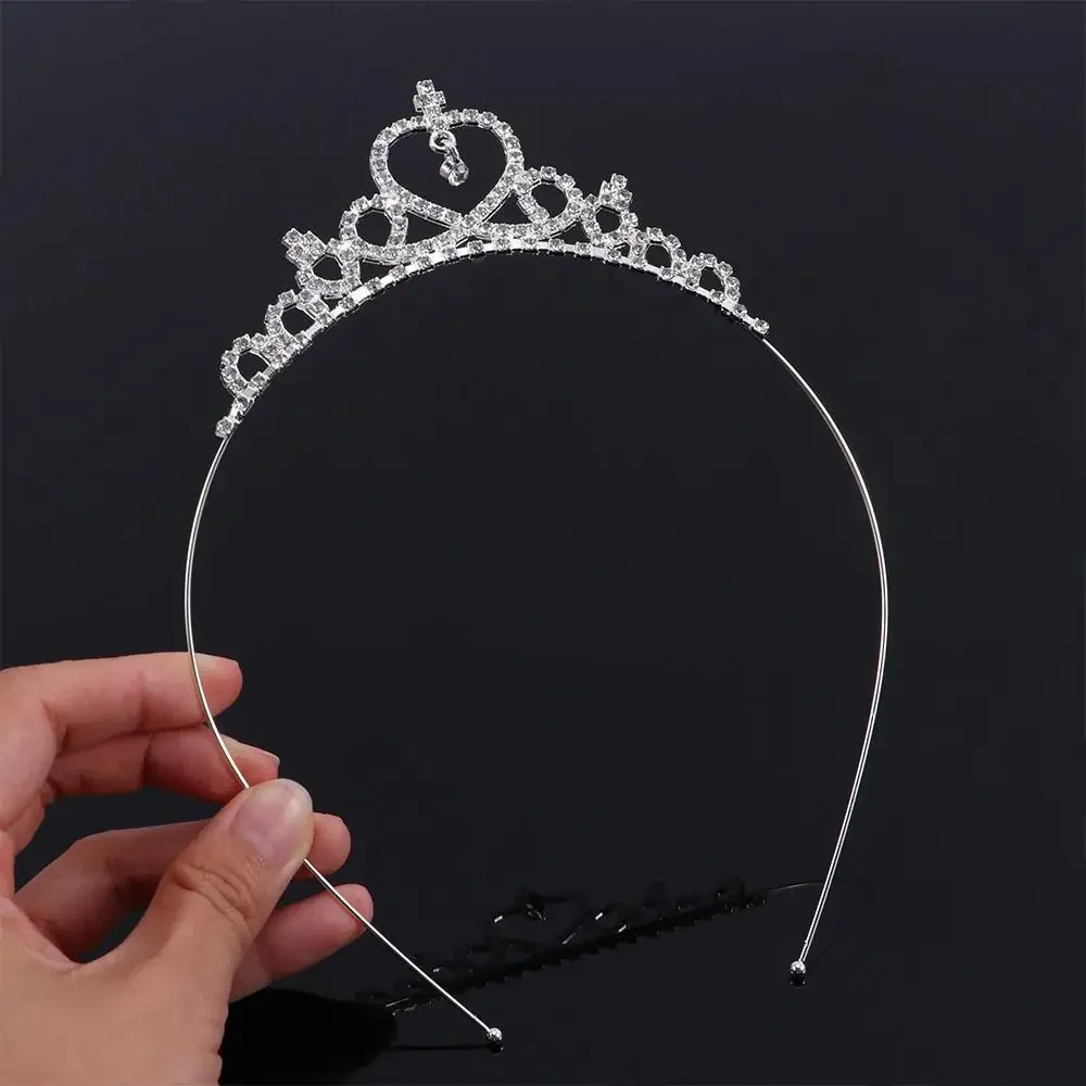 Diadème de princesse en cristal de diamant pour filles et femmes, couronne de fête pour enfants, bandeau de sauna, cerceau à cheveux, accessoires pour cheveux, 1PC