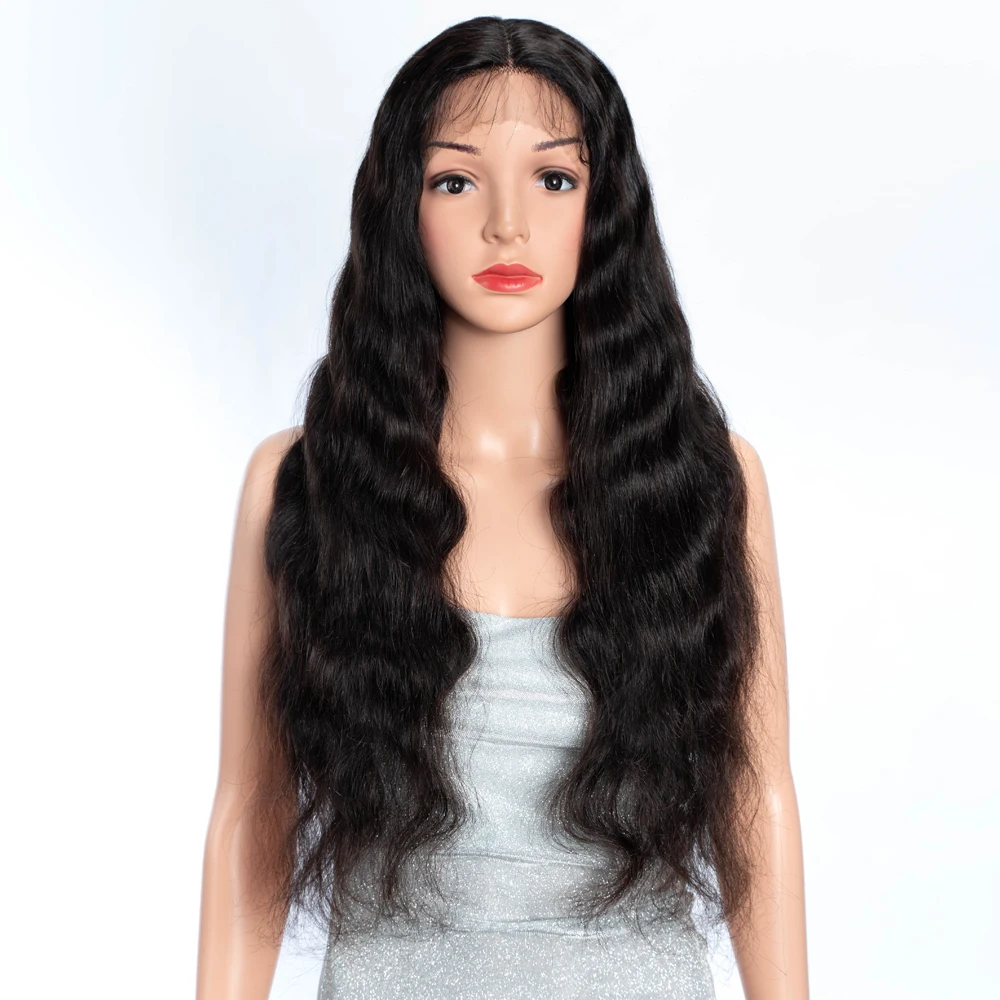 Lekker 30”32“ Body Wave 13x1 T Part Lace Front 100% Human Hair Wigs For Women Brazilian Remy Hair Middle Part Lace Long Wavy Wig