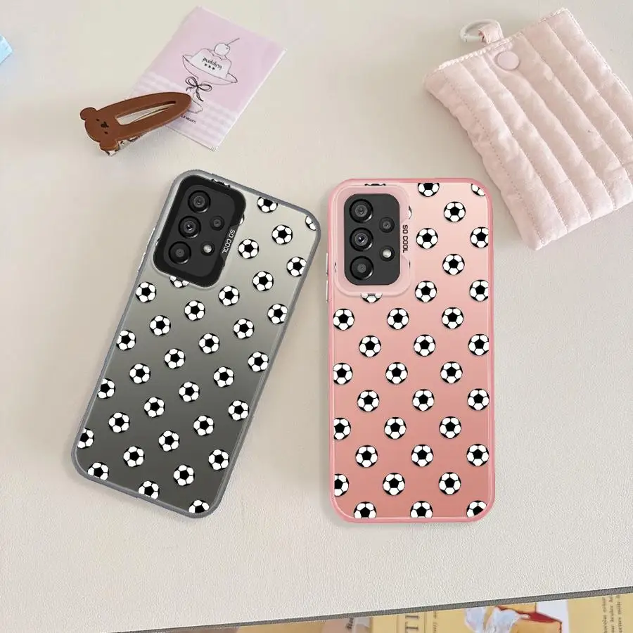 Phone Cover Case for Samsung Galaxy A25 A73 A17 A52 A72 A14 A56 A23 A71 A12 A13 A54 A32 A36 A16 A34 Football Allover Print