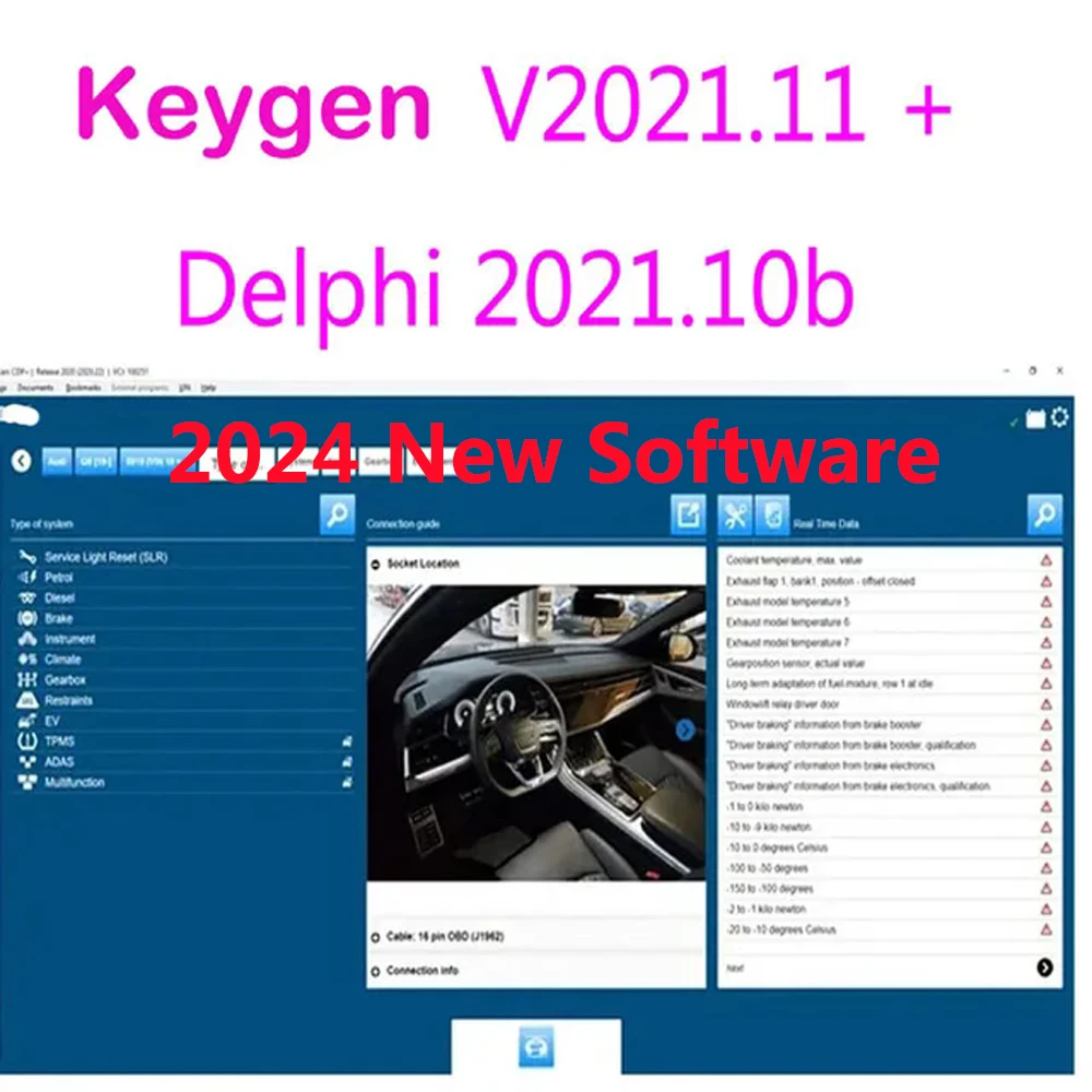 2024 hot Latest Delphis 2021.10b with keygen Software DS 150 Autocoms 2021.11 Codings OBD2 Diagnostic Support 2021 model trucks