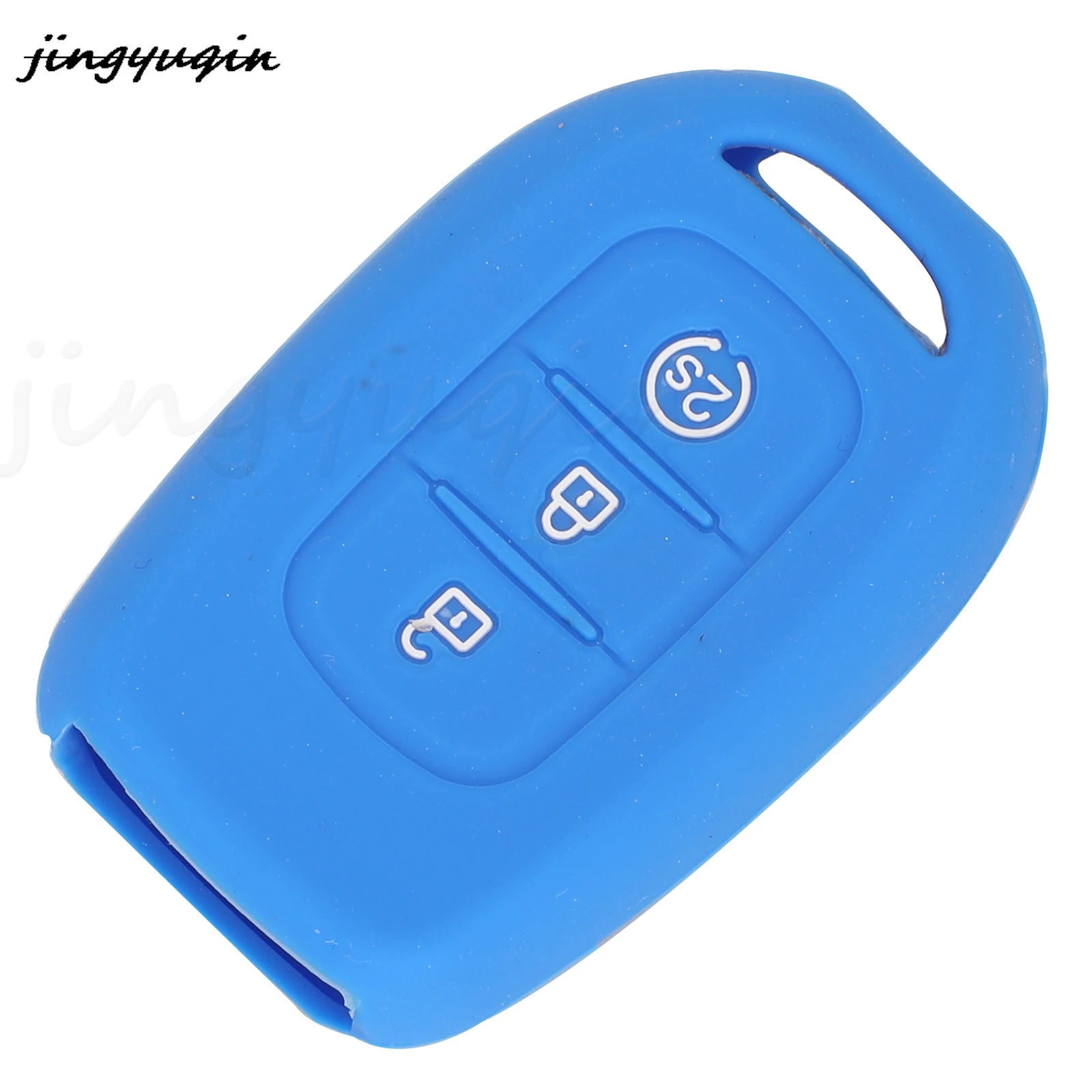 jingyuqin 3 Buttons Silicone Remote Key Cover For Renault Duster Sandero Logan Clio Captur Laguna Scenic Fob Case