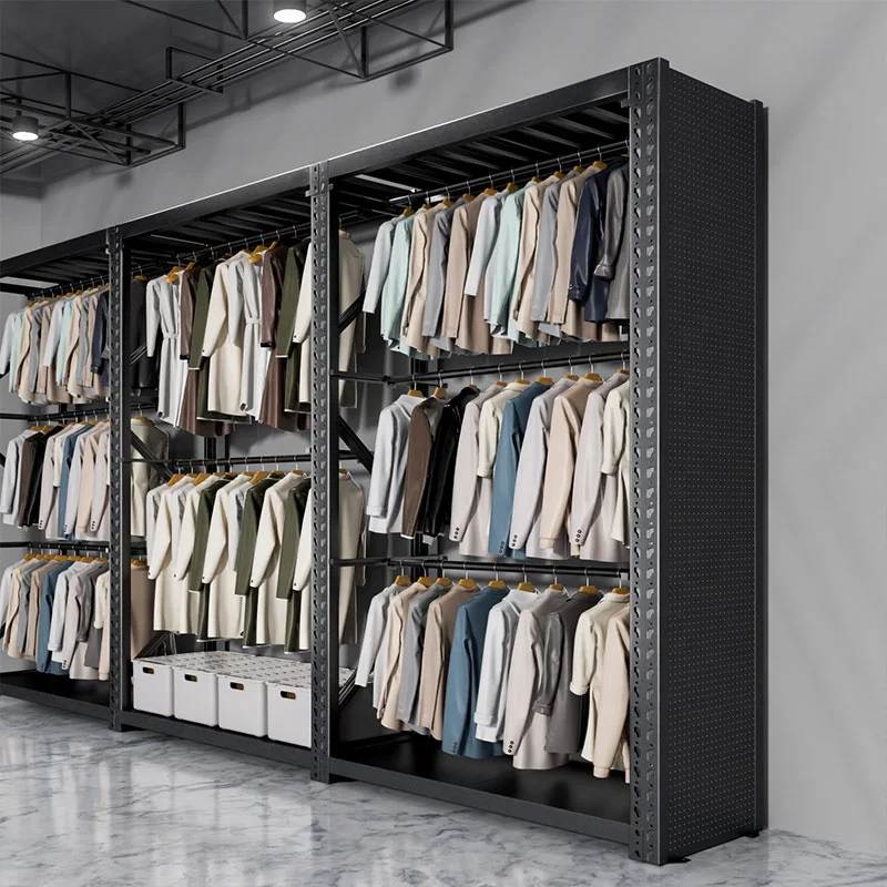 High Quality Multi-Level Steel Storage Shelf Desk Rack With Cloth Display Corrosion Protection For Home Storage