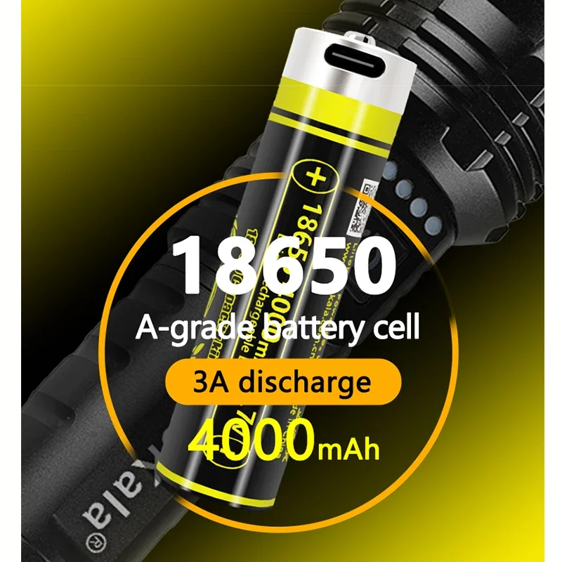 

1pcs LiitoKala USB KING4000 Type-C 18650 3.7V Rechargeable Li-ion Battery for Flashlight Microphone Fan Electric Razor