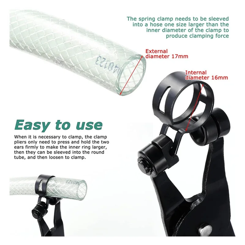 PORK-プレミアム 91 ピース スプリング バンド ホース クランプ コレクション プライヤー付き 効率的な空気および真空ホース管理用