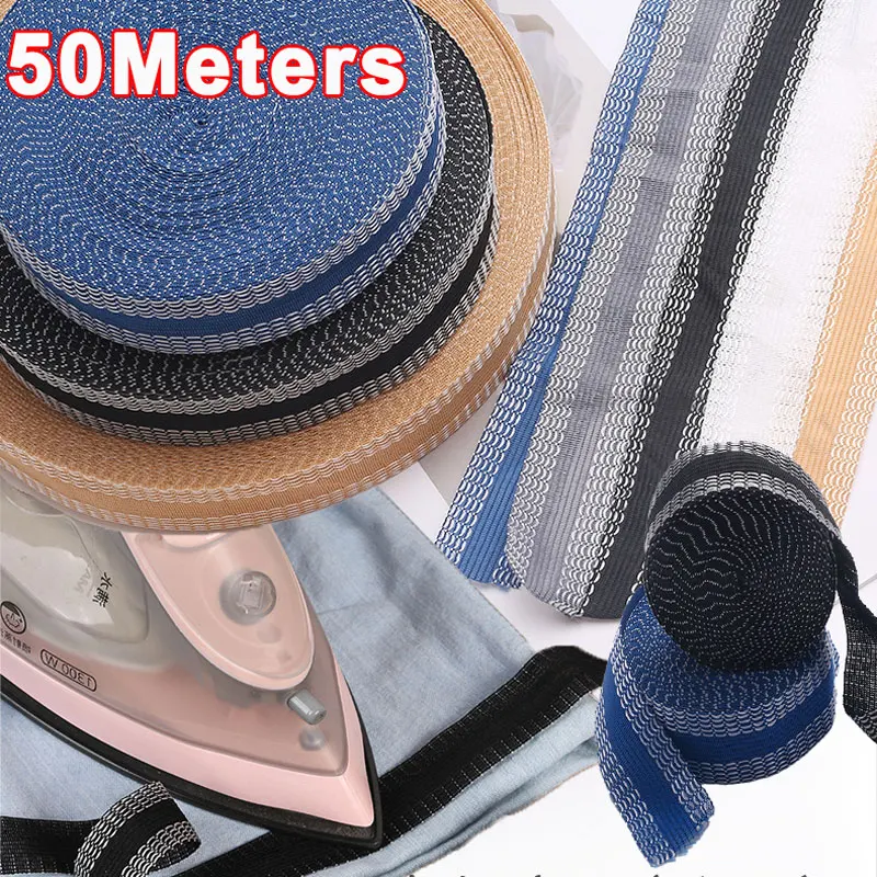 1-50M Self-Adhesive Trousers Edge Modified Strips Iron-on Instant Hem Tape Pant Leg Shorten Patch Paste Fabric for Jean DIY Sew