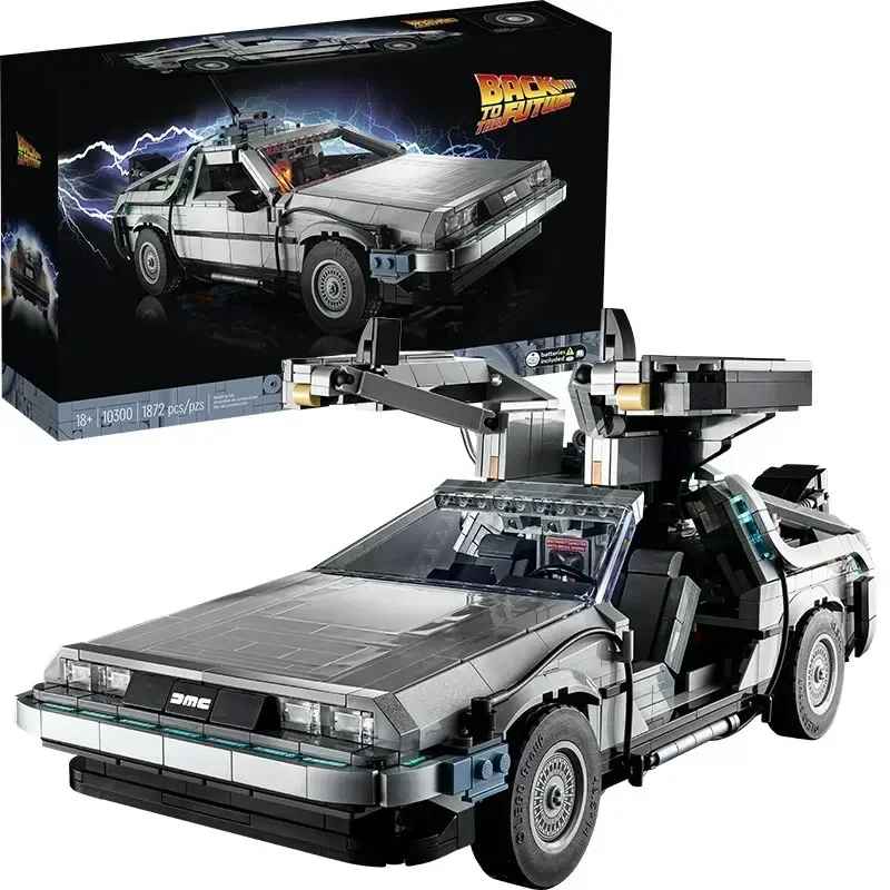 10300 DeLorean Back to the Future Time DMC-12 Machine Sport Car Building Blocks Fit Bricks Toys for Children Chritmas Gift Set