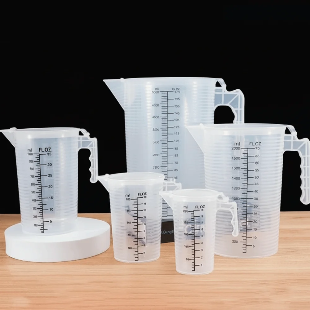 100/250/500/1000/2000/5000ML Measuring Cup with Scale with Lid Large Capacity Plastic Water Jugs Thickened Clear Beaker