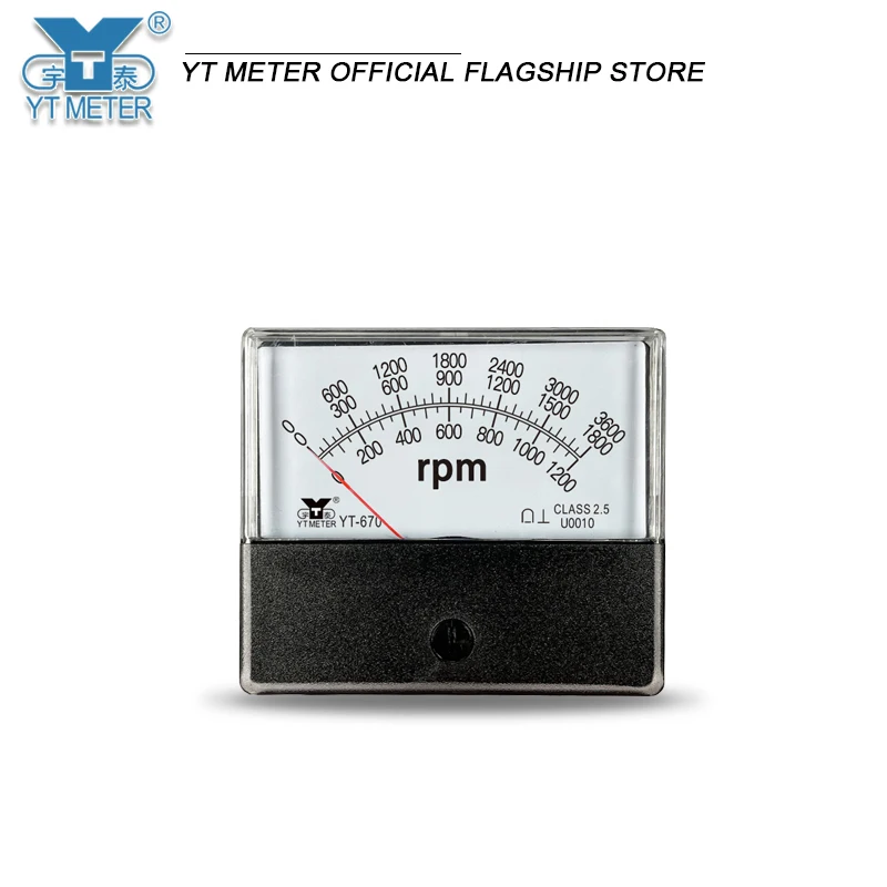 YT670 10V voltage tachometer has two displays and two scales 60rpm 360rpm 1800rpm 2000rpm 4000rpm with potentiometer DH670 CZ670