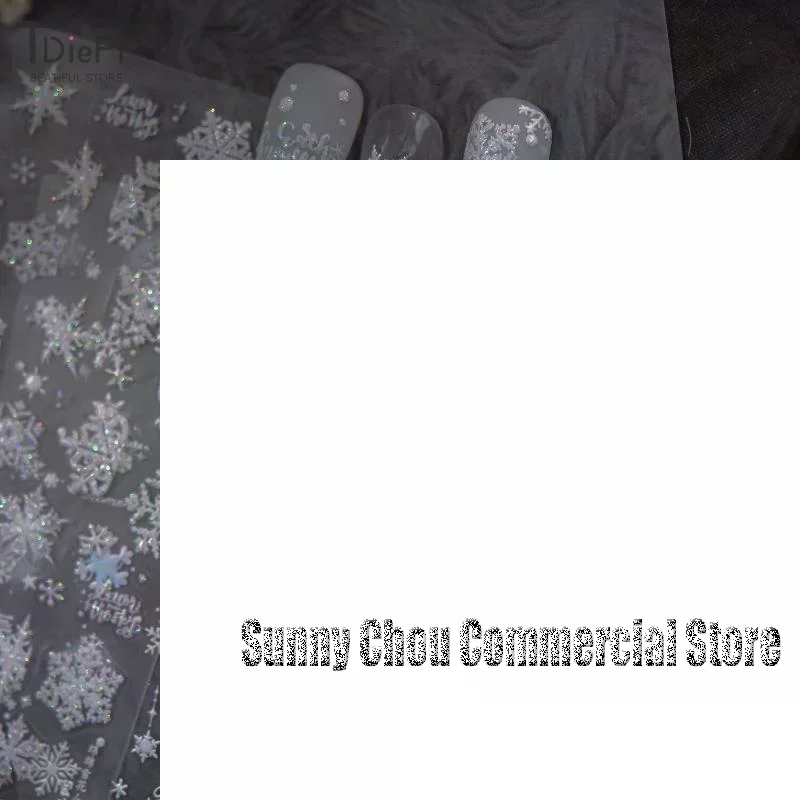 رائعة عيد الميلاد الثلج كريستال الكرة مسمار الفن ملصقات DIY مسمار الفن الديكور مسمار الملحقات السنة الجديدة مانيكير الشارات #2