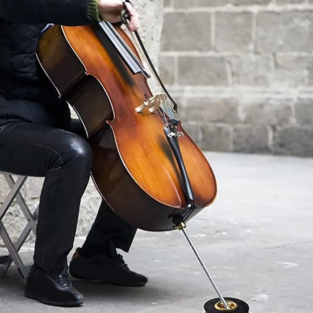 

2 Pcs Non-slip Cello Pad Brass Rubber Portable Lightweight Floor Protector Musical Instrument Accessory Cello Stand