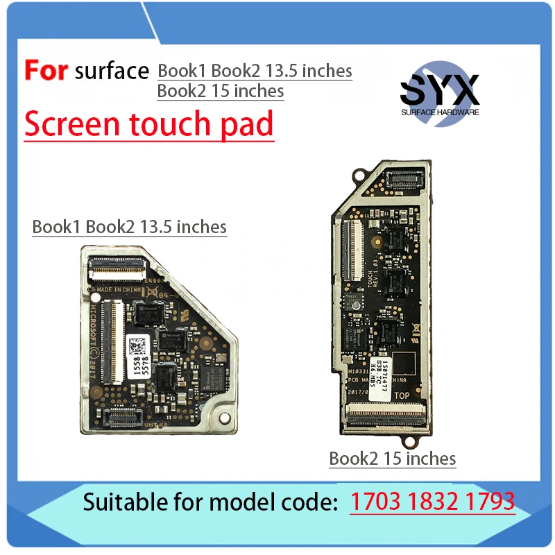 For Microsoft Surface Book1 Book2 LCD screen touch pad connector 1703 1706 1806 1832 touch pad connection 13 inch 15 inch