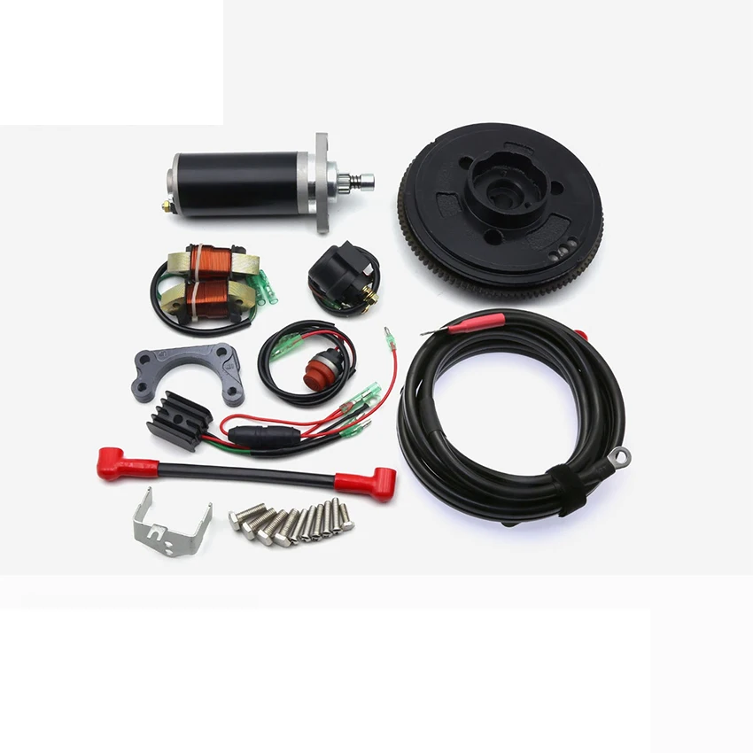 Outboard Engine Electric Starter Kit For Mercury 4-stroke 9.9HP Outboard Motor Thruster Electrical Start Accessories Conversion