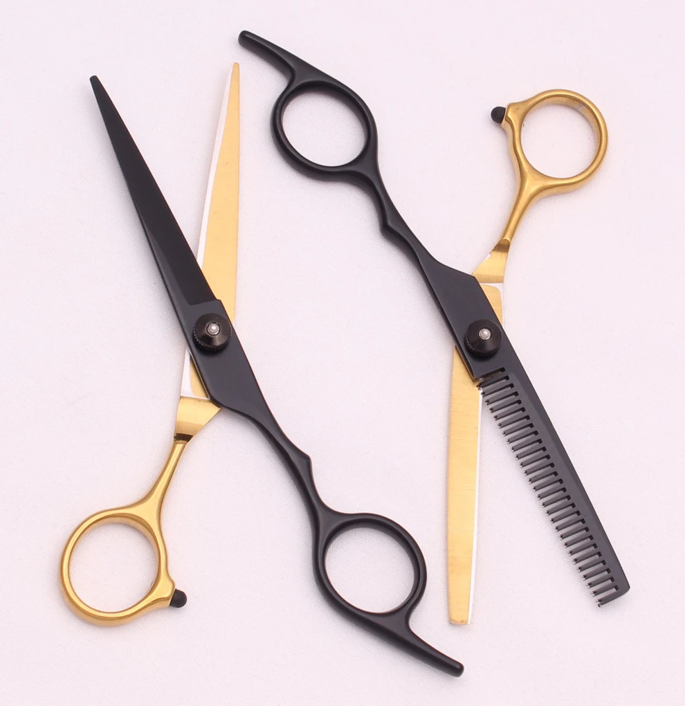 Forbici per capelli da 6.0 \'\'pollici cesoie da taglio professionali diradamento parrucchiere taglio di capelli Set Salon Barber & Home acciaio