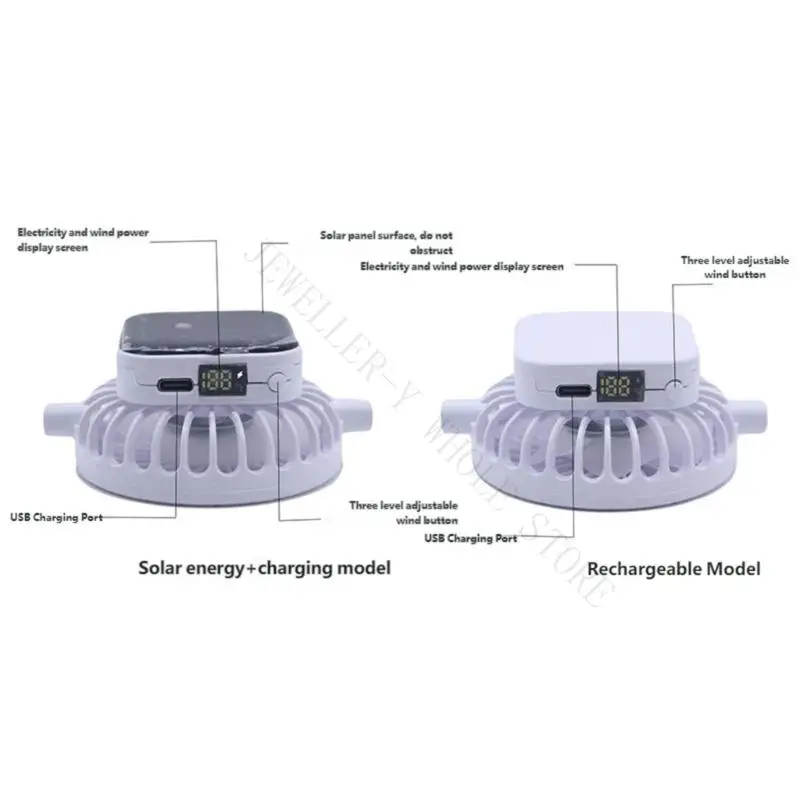 R7UF USB Chargeable Sun Hat Solar Power Baseball Cap for Women Men Hiking Camping