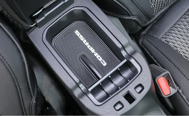 For Jeep Compass 2017 2018 2019 2020 Armrest Storage Box Holder Container  Car Parts Interior Accessories