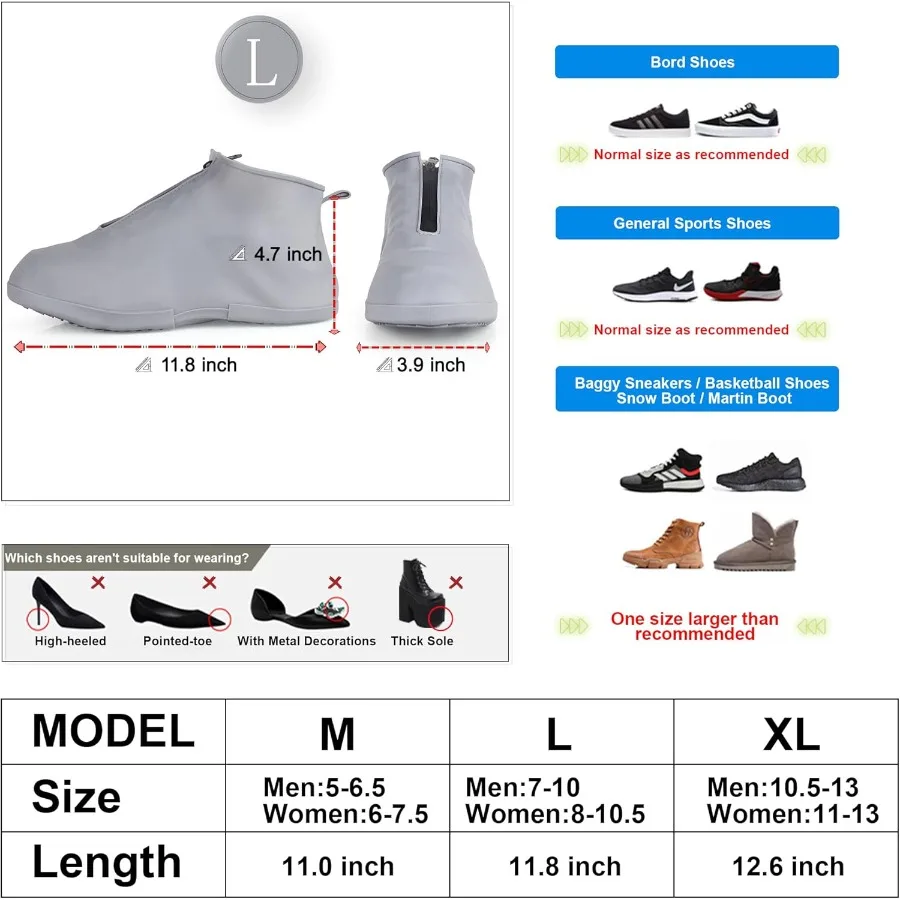 أغطية أحذية مقاومة للماء أحذية مقاومة للانزلاق تم ترقيتها حديثًا وأحدث طراز للرجال والنساء أحذية المطر القابلة لإعادة الاستخدام للخارجية #6
