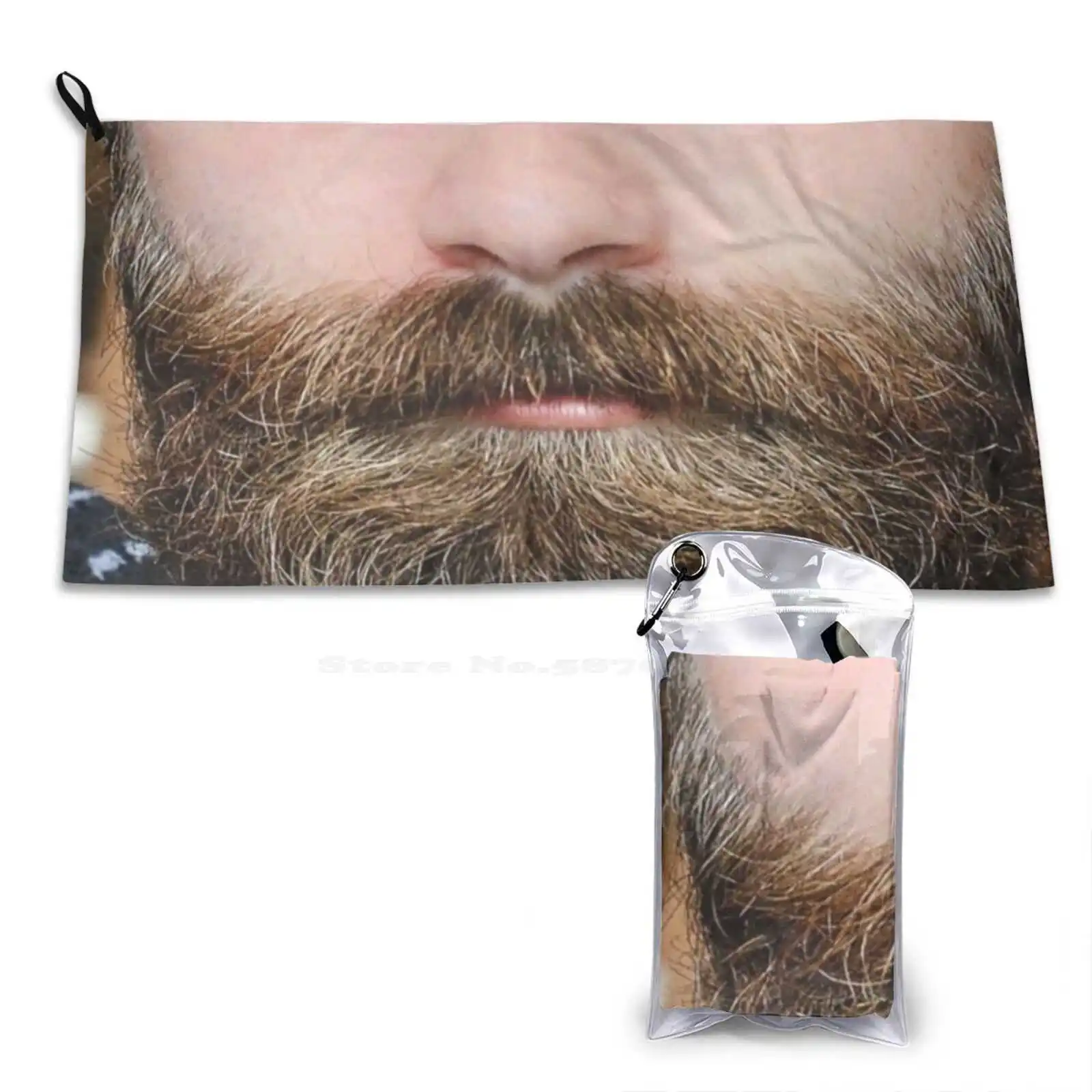 Beard Superfine Fiber Bathroom Towels Washcloth Mixedesigns Health Motives Funny Claims Modern Cool Human Beard Hair Schnauzer