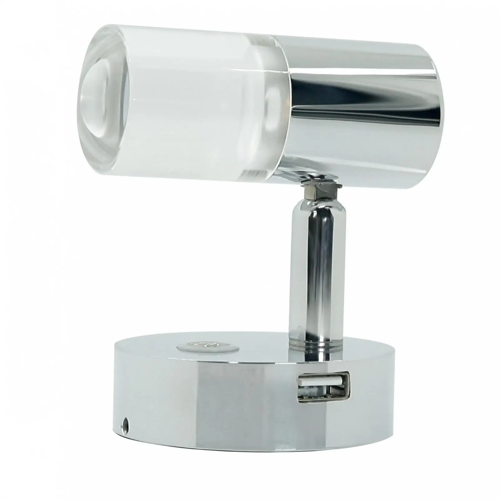 Silver Aluminum LED Desk Lamp for Reading with Touch Switch Compact Size for Nightstand Shelf