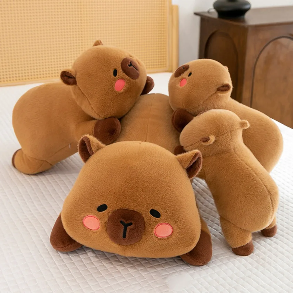 

Kawaii Подушка Капибара Плюшевая игрушка Пушистая Коричневая Капибара Плюшевая кукла Милая мягкая Капибара Мягкая кукла Друзья Праздничный подарок