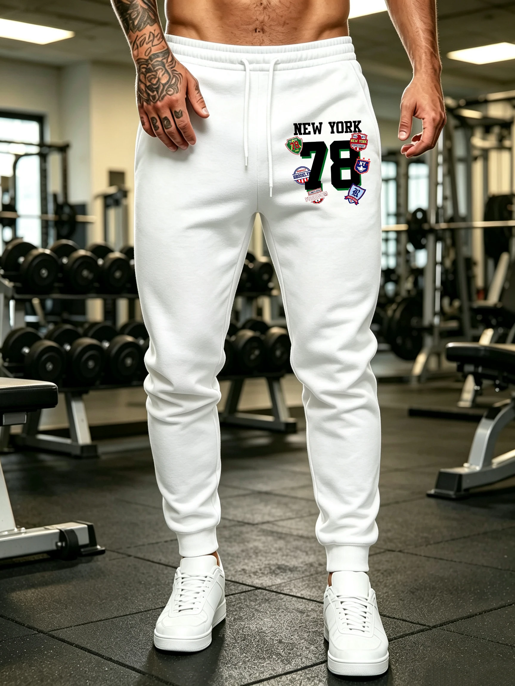 Street Fashion Of New York - Pantalones Deportivos Suaves con Cordón y