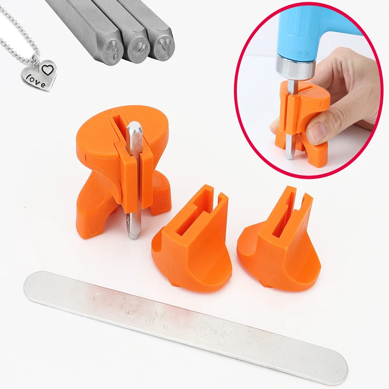 Handheld Metal Stamping Clamp Tool for Engraving on Jewelry and Craft With Sturdy Plastic Designs