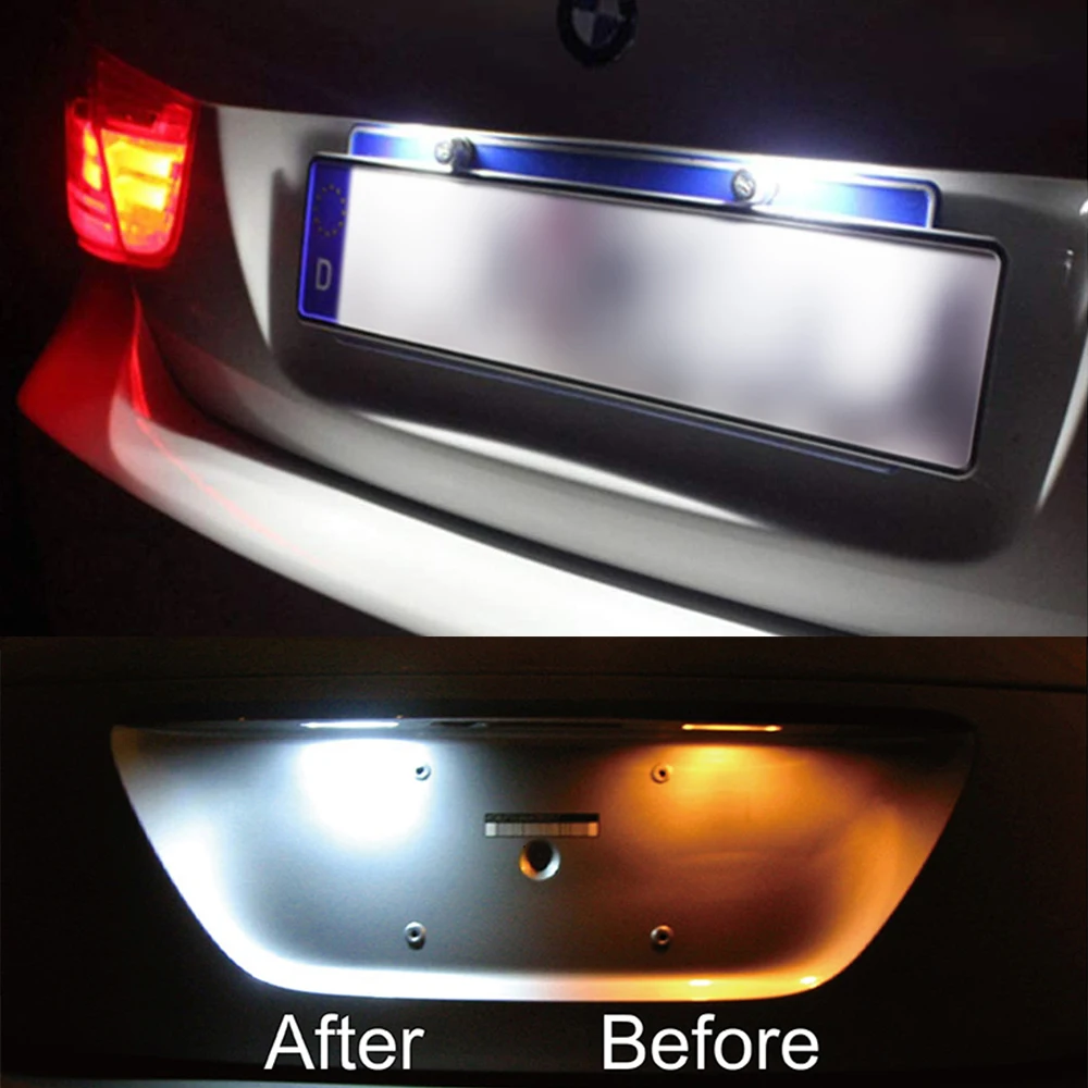 2x LED Number License Plate Light Lamps Lighting Upgrade For Ford Focus 2 ST 225 C Max 2003 2004 2005 2006 2007 2008