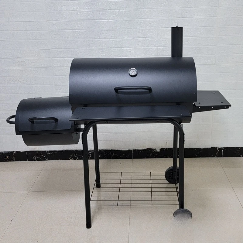 

Double Side Panel Large Charcoal Smoked BBQ Grill Outdoor Home Thickened American Grill Camping Charcoal Grill