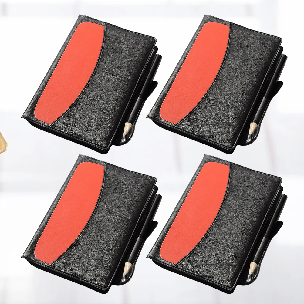 

4 Set Punishment Card Football Red Yellow Cards Referee Wallet Ideal Volleyball Basketball Soccer Easy Bend Back Not Fold Broken
