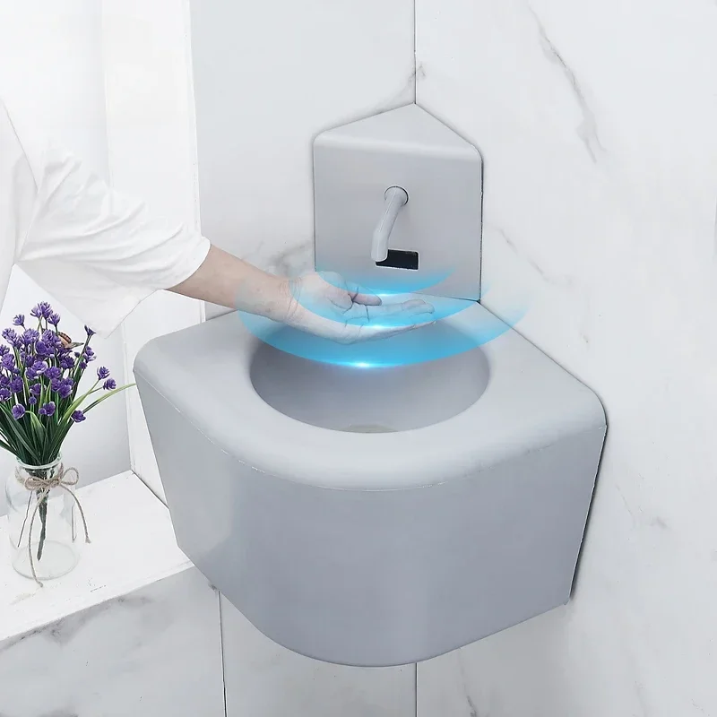 

Prison detention center talk room silicone soft bag washing basin anti-collision washbasin lien room wall-mounted washbasin