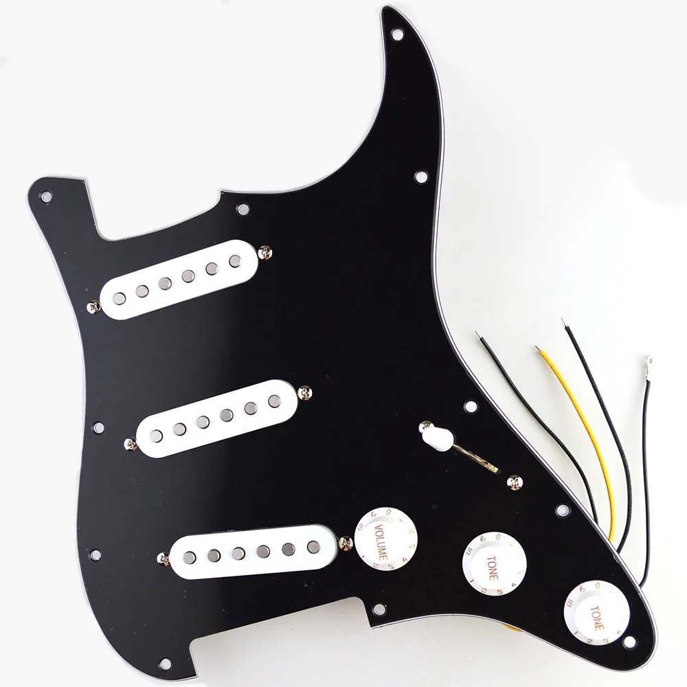 

Texas Blues Alnico 5 Bridge 6,8K ST Гитарная накладка SSS St Pickup Гитарная проводка с предварительной проводкой и переключателем типа OAK