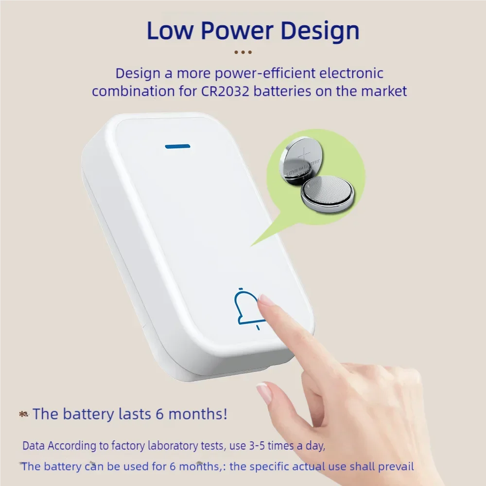 Wireless Doorbell, 1,000ft Range Loud Enough with 4 Volume Levels and Mute Mode Door 38 Chimes LED Flashing