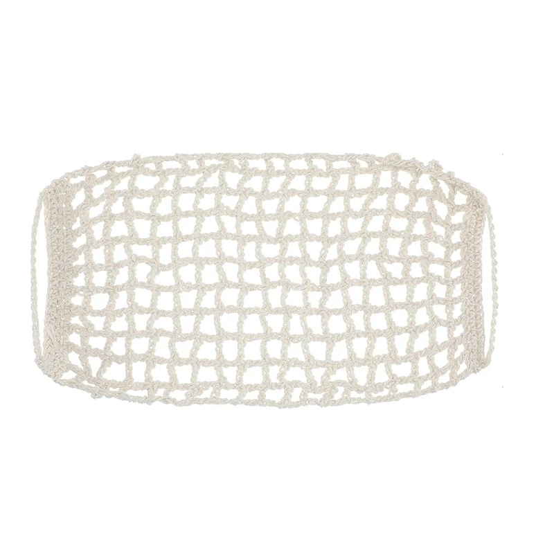 2 Pcs Macrame Fruit Hammock For Kitchen Under Cabinet Hanging Fruit Baskets Handwoven Decorative Fruit Net Bag Easy To Use