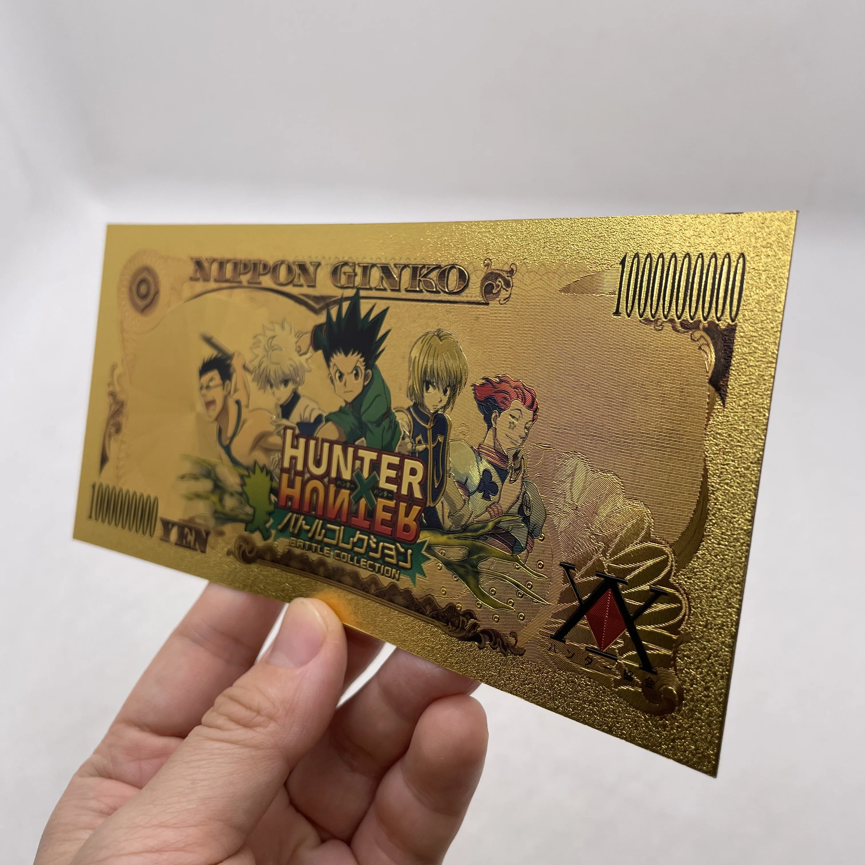 We Have More Manga Cards Japanese Anime HUNTER X HUNTER 10000 Yen Gold Banknotes for Souvenir Gifts and Collection