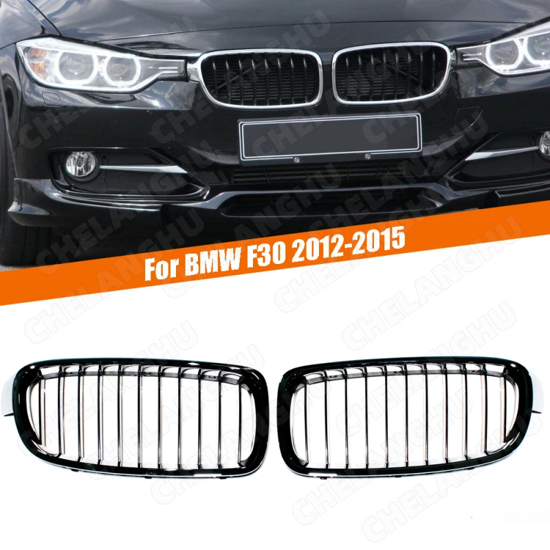 

Гоночные грили для BMW F30 F31 F35 2012 2013 2014 2015 2016 2017 2018 хромированные параллельные стержни средняя решетка автомобильные аксессуары