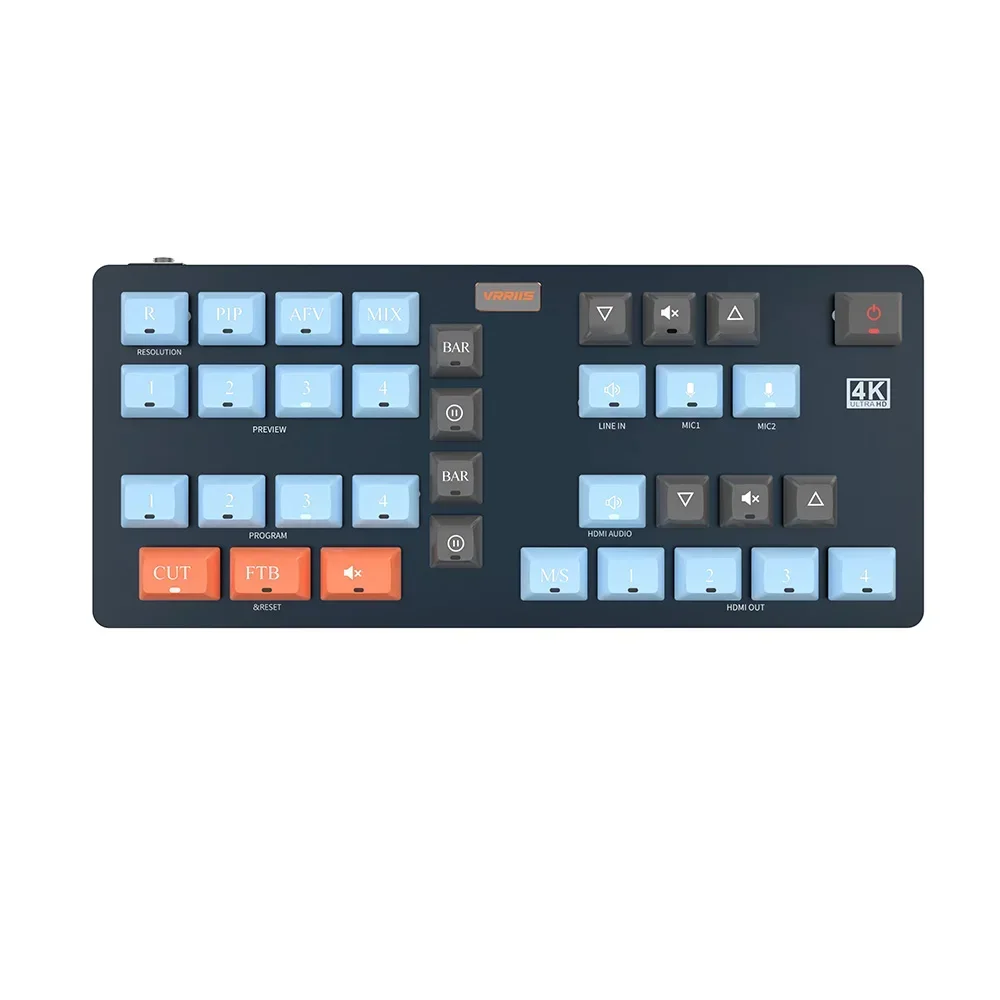 2026 4K 1080P MICRO 4-Channel HD MI/DP Multi-format Video Live Broadcast Guide Switcher