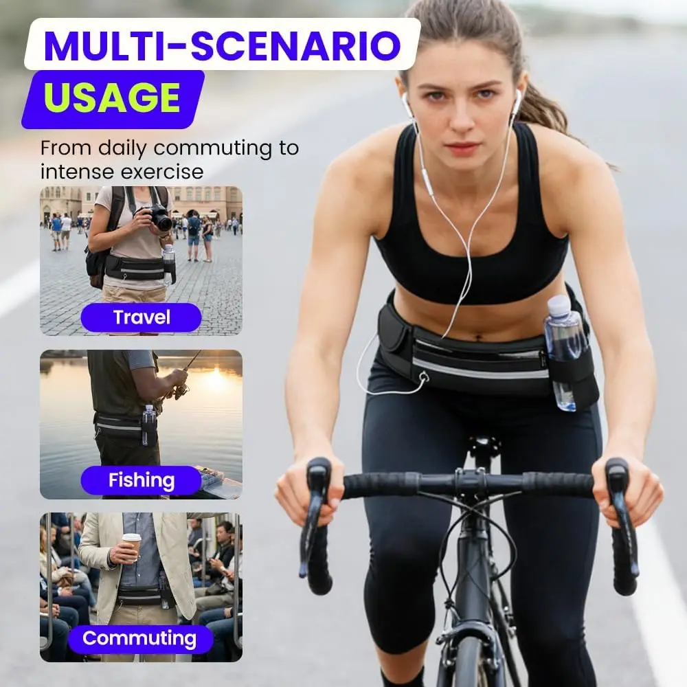Borse da uomo per lo sport e il tempo libero, impermeabili, antiurto, accessori per ciclismo e corsa, borse per cellulare, marsupi per donna