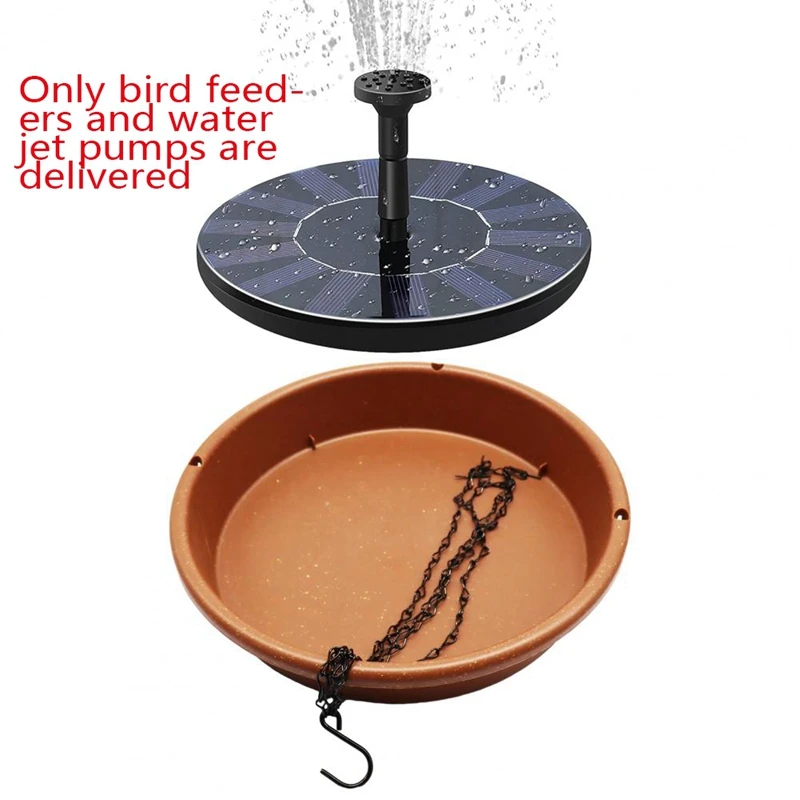 Water Feeder Hangable Sturdy Bird Solar Sprinkler Pedestal Bird Bath Fountain