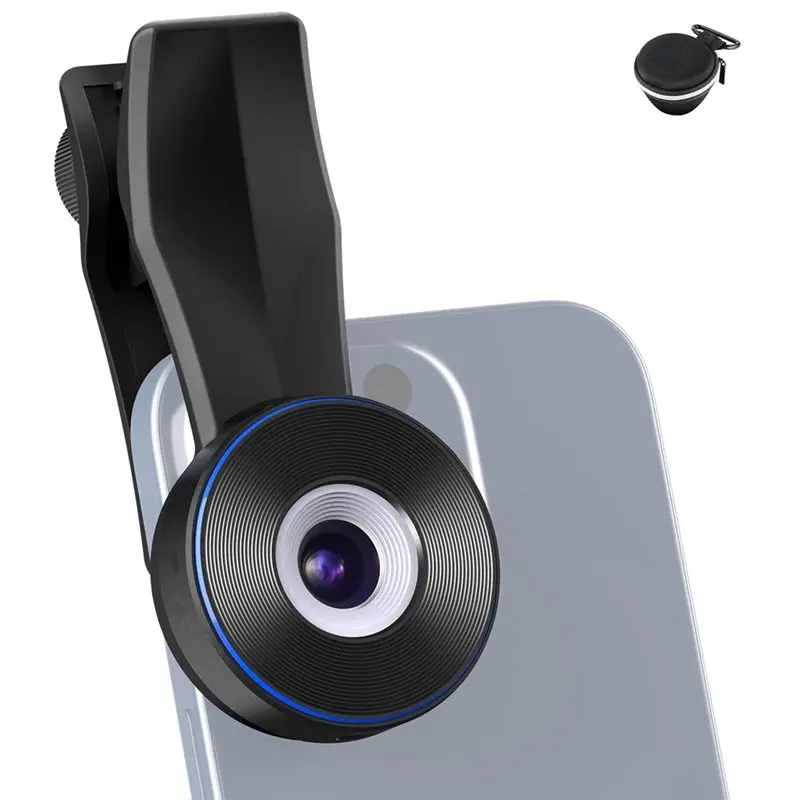 

Мини-микроскоп B08B с линзой 45X, креплением для телефона с резьбой 17 мм и 2 светодиодами для подсветки, для исследования микромира