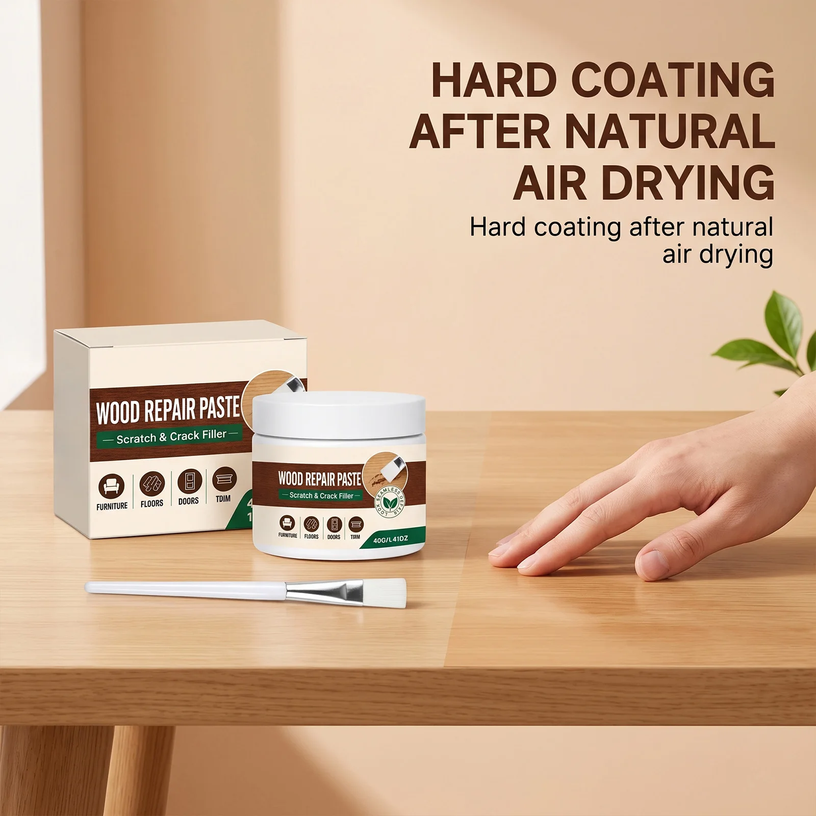 Wood Filler Repair Putty Repair Wood Scratches & Cracks Strong Adhesion Floor Door Chair Desk Window Wood Furniture Repair Paste