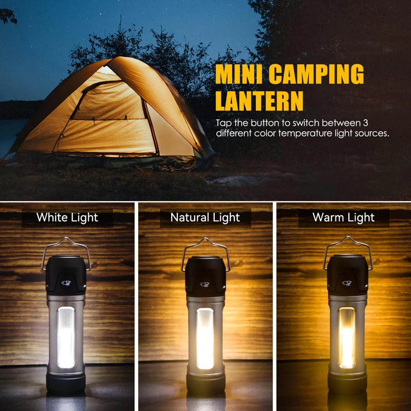 2-in-1 فانوس التخييم مصباح يدوي في الهواء الطلق المحمولة ضوء المغناطيس القائم على ضوء فلاش للتخييم والمشي لمسافات طويلة والصيانة والطوارئ #2
