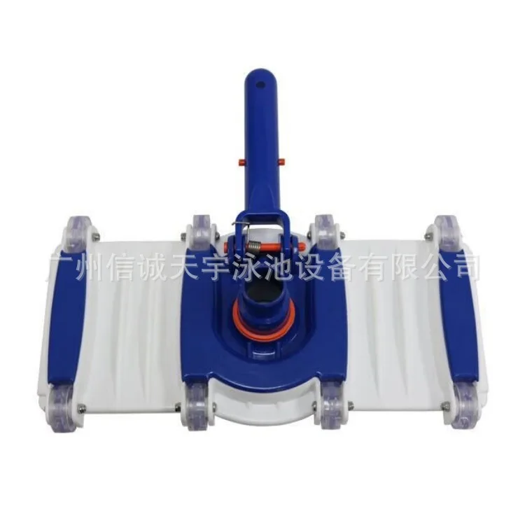 14 Inch Pool Vacuum Head with Wheels 1 5 Inch Curved Suction Head for Swimming Pool Bottom Cleaning
