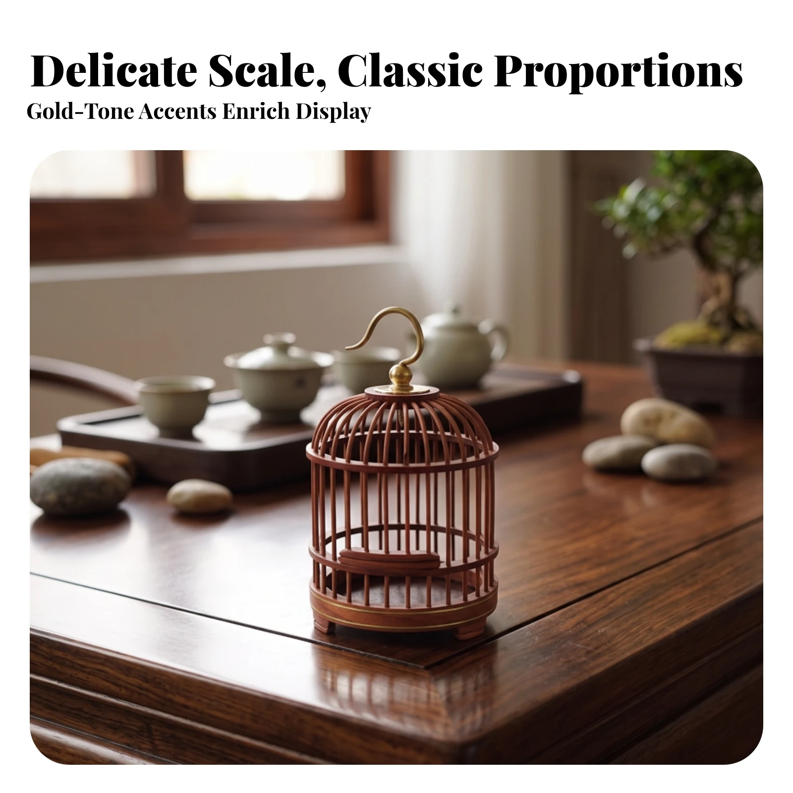 Cage with Hanging Hook Breathable Grasshopper Cage Habitat Natural for Collectors, Decorative Display, Tabletop