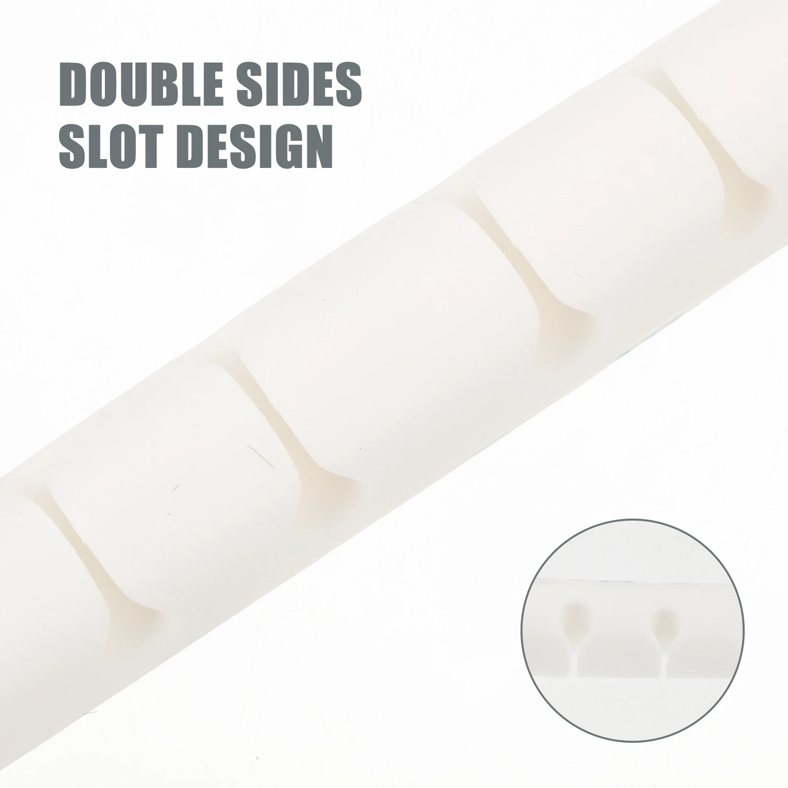 

2pcs Desktop Cable Organizer Holder Double Sided Slot Headphone Cord Organizer Wire Holders For 7Mm Cables Traceless Adhesive