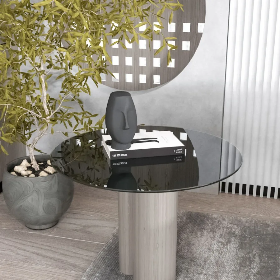 

24 Inch Round Tempered Glass Table Top Black Glass 1 4 Inch Thick Round Polished Edge